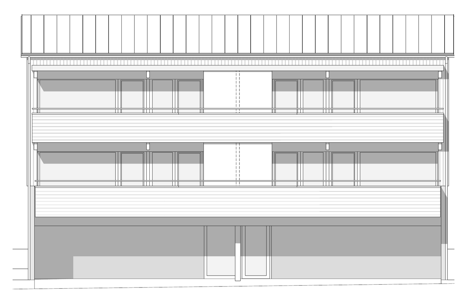 Aspaweg 3 – Frontansicht (Ostansicht), Plan DI Hans Hohenfellner